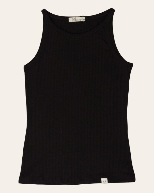 تاپ رکابی بیسیک کبریتی رنگ مشکی