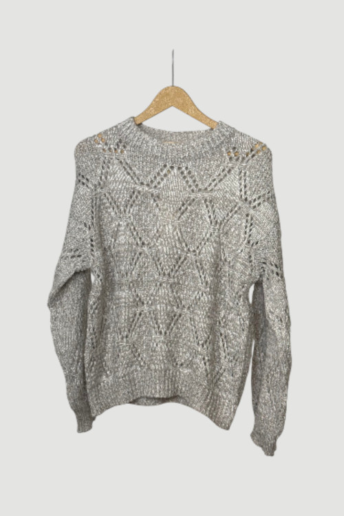 بلوز بافت نرم فری سایز رنگ طوسی