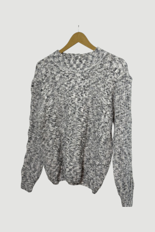 بلوز بافت برفی رنگ خاکستری