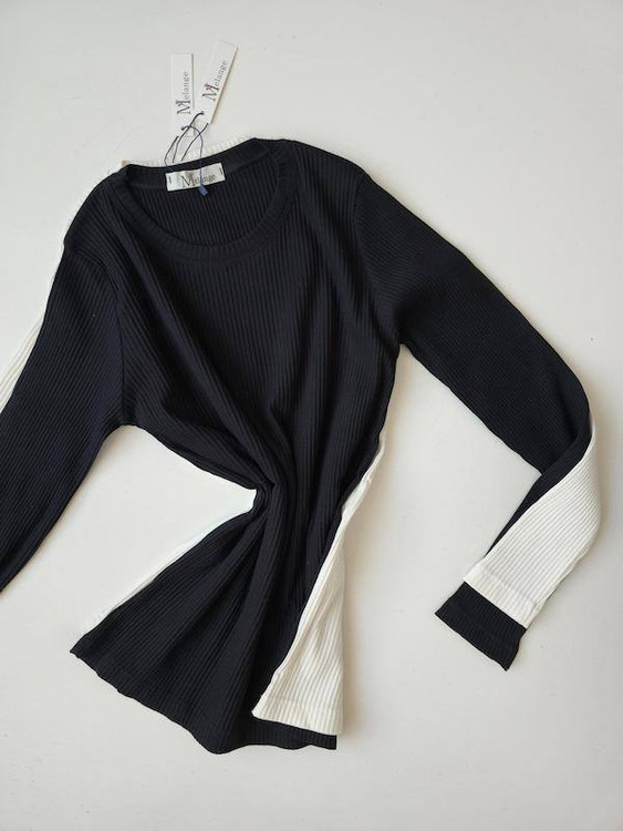 بلوز یقه گرد کبریتی رنگ مشکی